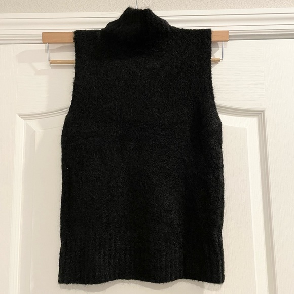 Rainey High Neck black Sleeveless fuzzy knit Sweater NWT other sizes available! - Picture 4 of 6